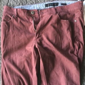 Maroon Slim VINTAGE Pants 34/32 Stretch Fit Slim